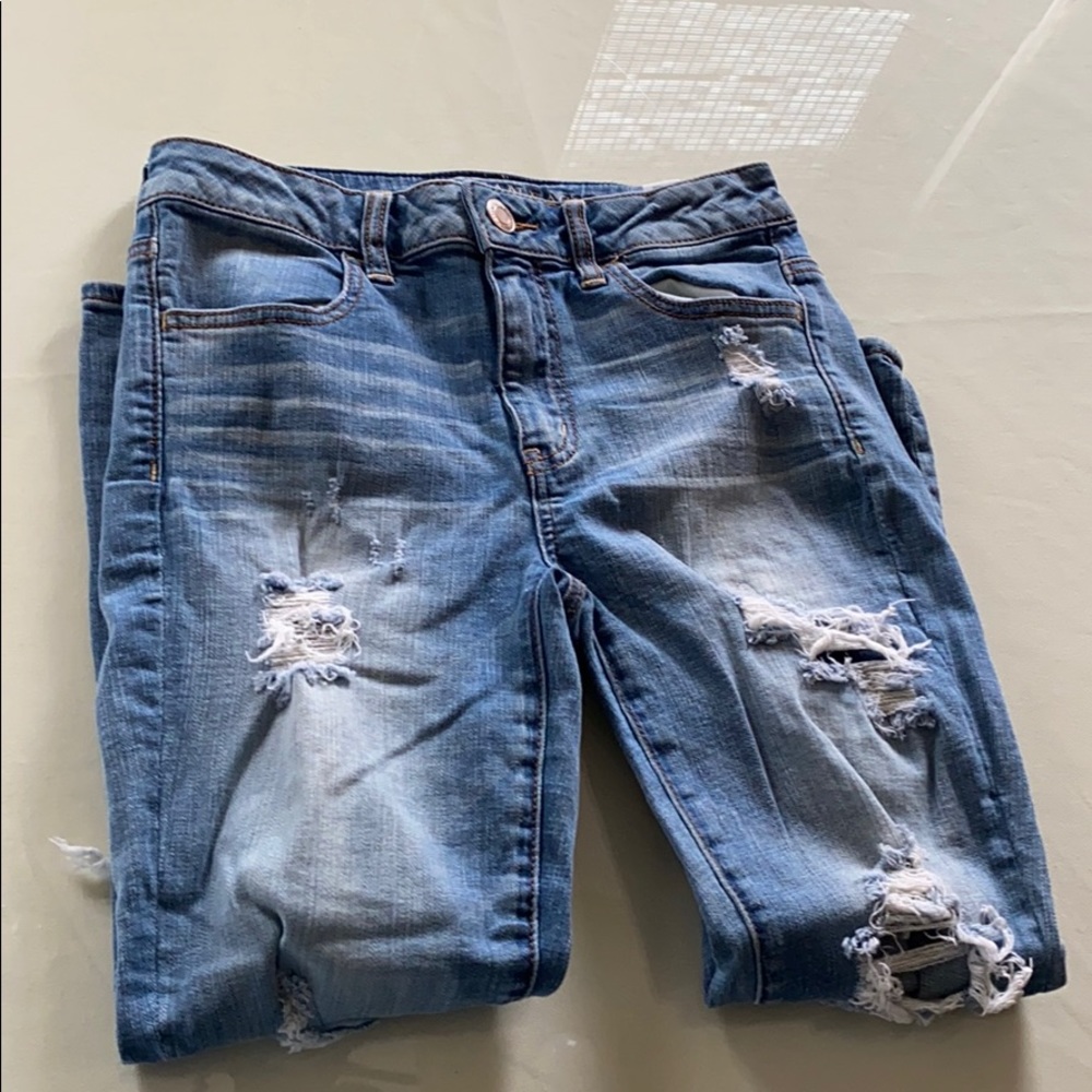 like new AE hi-rise jeggings